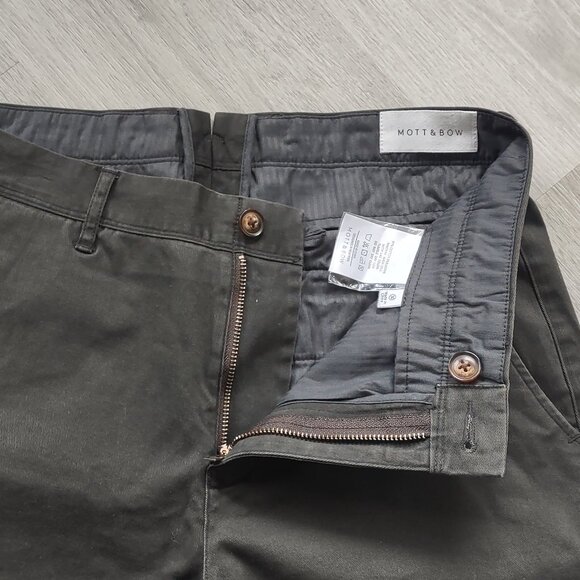 Mott & Bow Pants Mens 30x31 The Twill Chino Charles Flat Front Gray - READ - Picture 6 of 16
